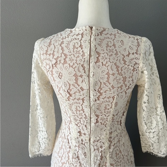 Nasty Gal Lace Overlay Dress Cream - Picture 8 of 13